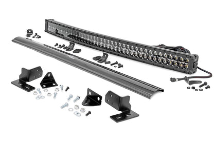 Ford 40 Inch Curved LED Light Bar Bumper Kit Black Series 11-16 F-250 Super Duty Rough Country