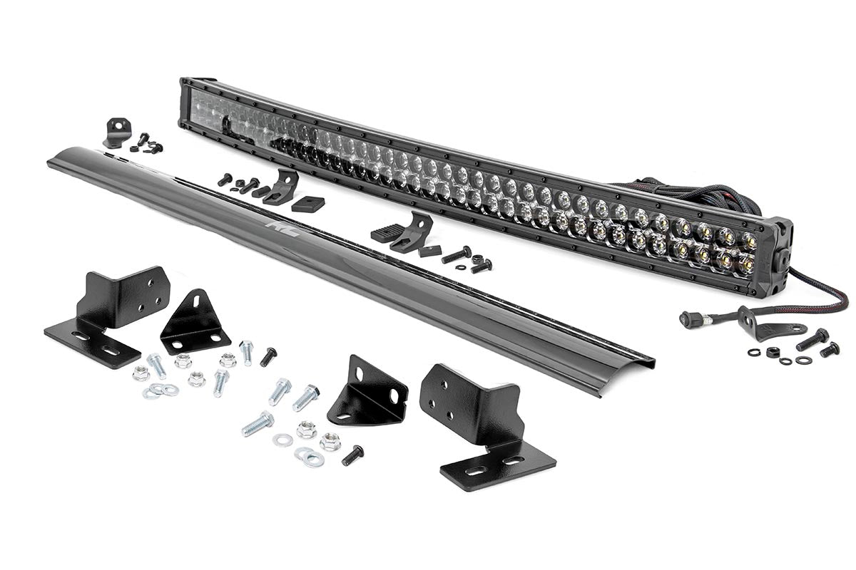 Rough Country Ford 40 Inch Curved LED Light Bar Bumper Kit Black Series 11-16 F-250 Super Duty Rough Country