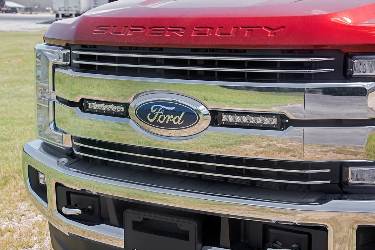 8 Inch LED Grille Kit Chrome Series 17-19 F-250 Lariat Rough Country-1