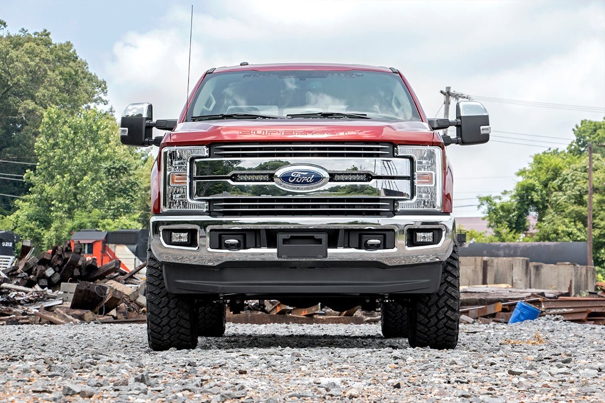 8 Inch LED Grille Kit Chrome Series 17-19 F-250 Lariat Rough Country-3