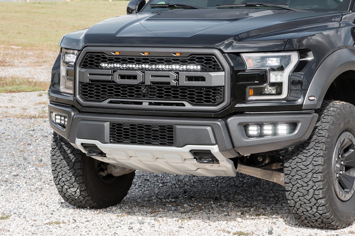 Rough Country Ford 30 Inch LED Hidden Grille Kit w/Black Series DRL 17-20 Ford F-150 Raptor Rough Country