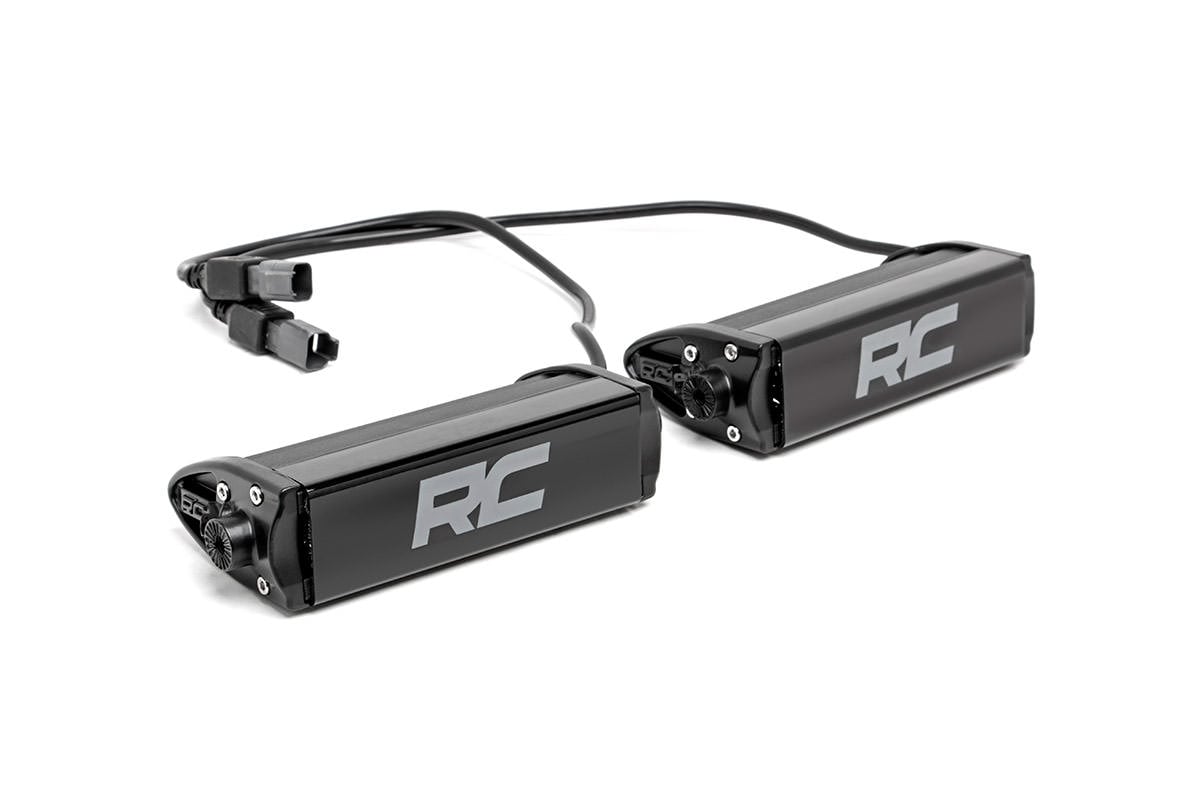 6 Inch Chrome Series LED Light Bar Single Row Pair Rough Country-1