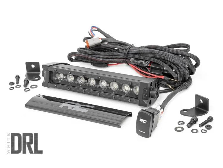 Rough Country 8 Inch CREE LED Light Bar Black Series w/Cool White DRL Rough Country