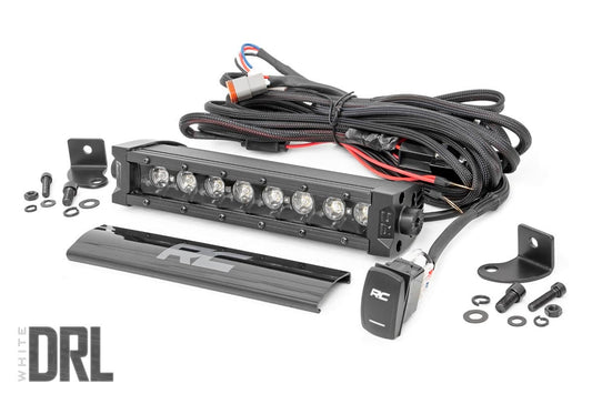 8 Inch Black Series LED Light Bar Single Row Cool White DRL Rough Country