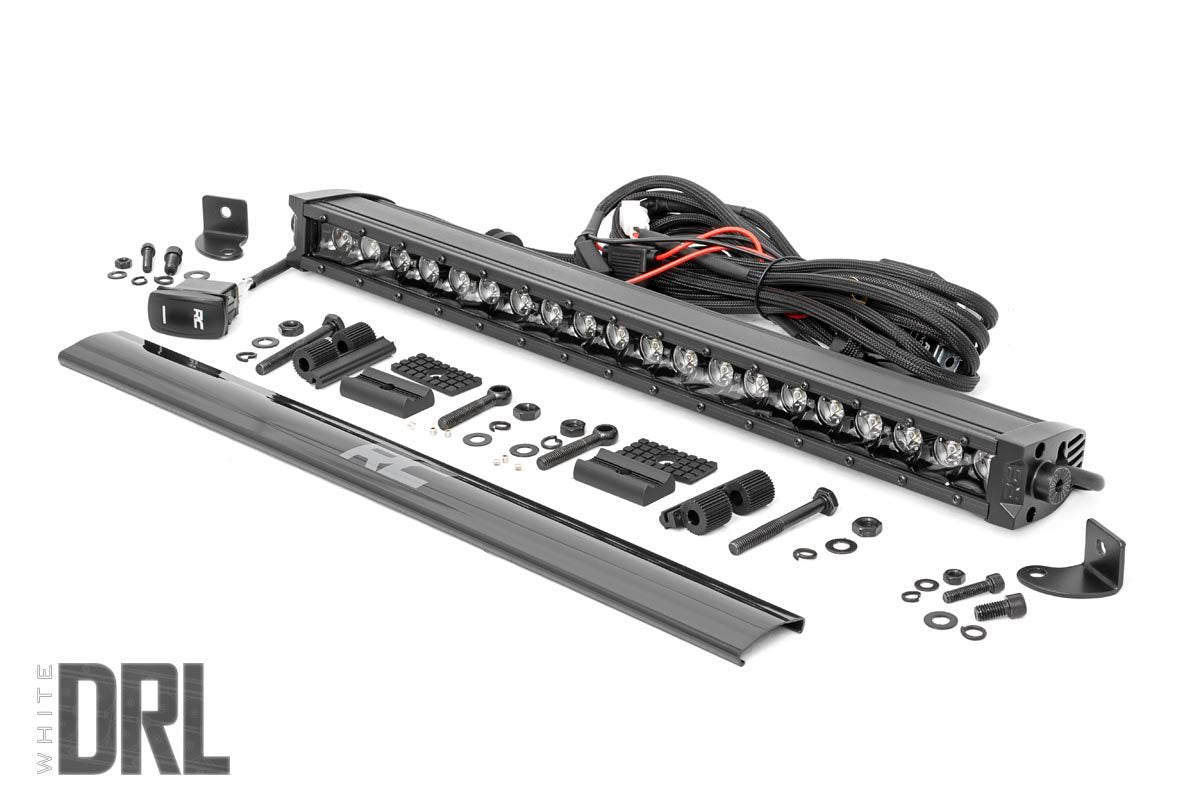 Rough Country 20 Inch CREE LED Light Bar Single Row Black Series w/Cool White DRL Rough Country