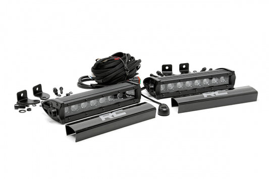 Rough Country 8 Inch CREE LED Light Bars Pair Black Series Rough Country