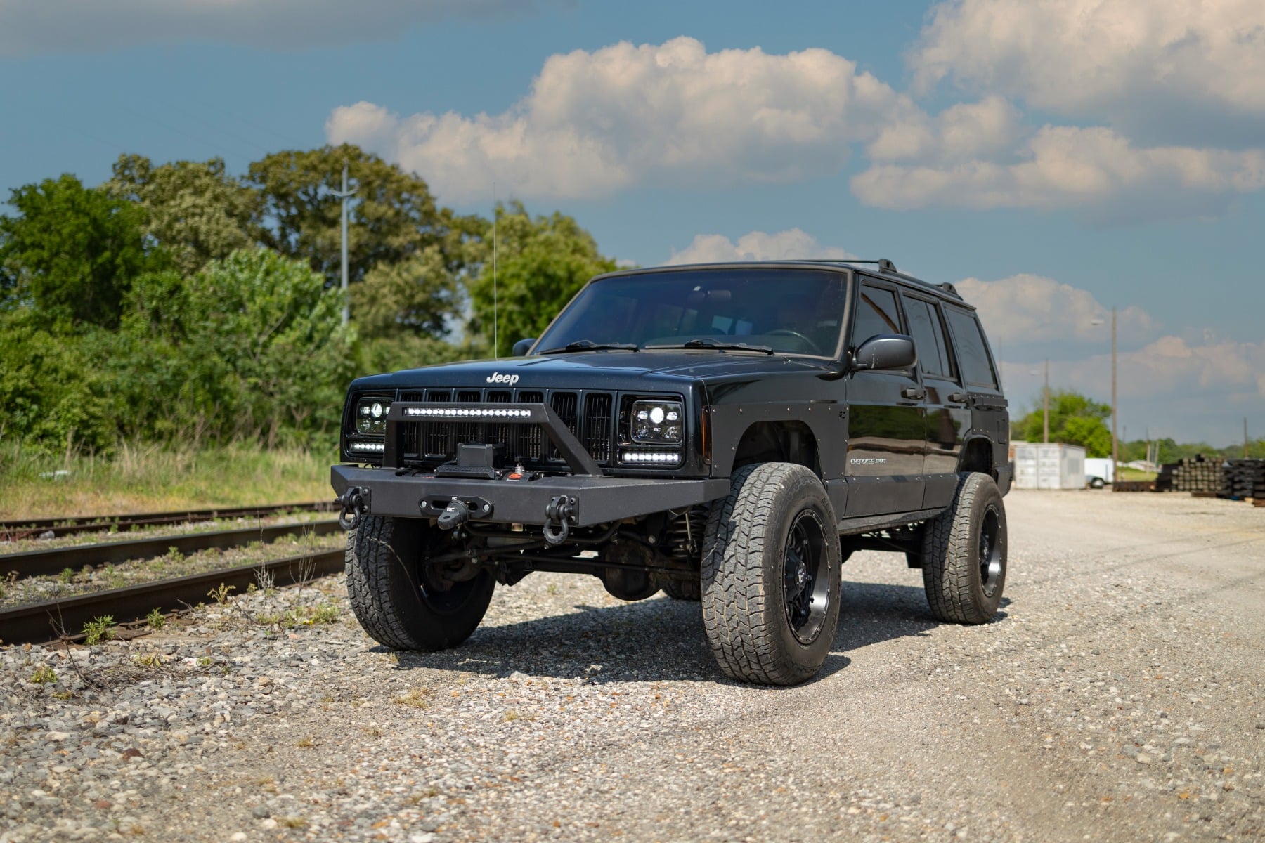 8 Inch Black Series LED Light Bar Single Row Pair Rough Country-4