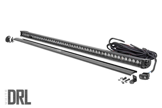 Rough Country 50 Inch Straight CREE LED Light Bar Single Row Black Series w/Cool White DRL Rough Country