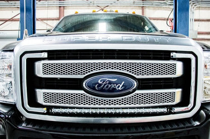 LED Light Kit Grill Mount 30 Inch Black Single Row Ford F-250/F-350 Super Duty (11-16) Rough Country-2