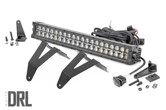 LED Light Kit | Bumper Mount | 20" Black Dual Row | White DRL | Ram 1500 (19-24) Rough Country