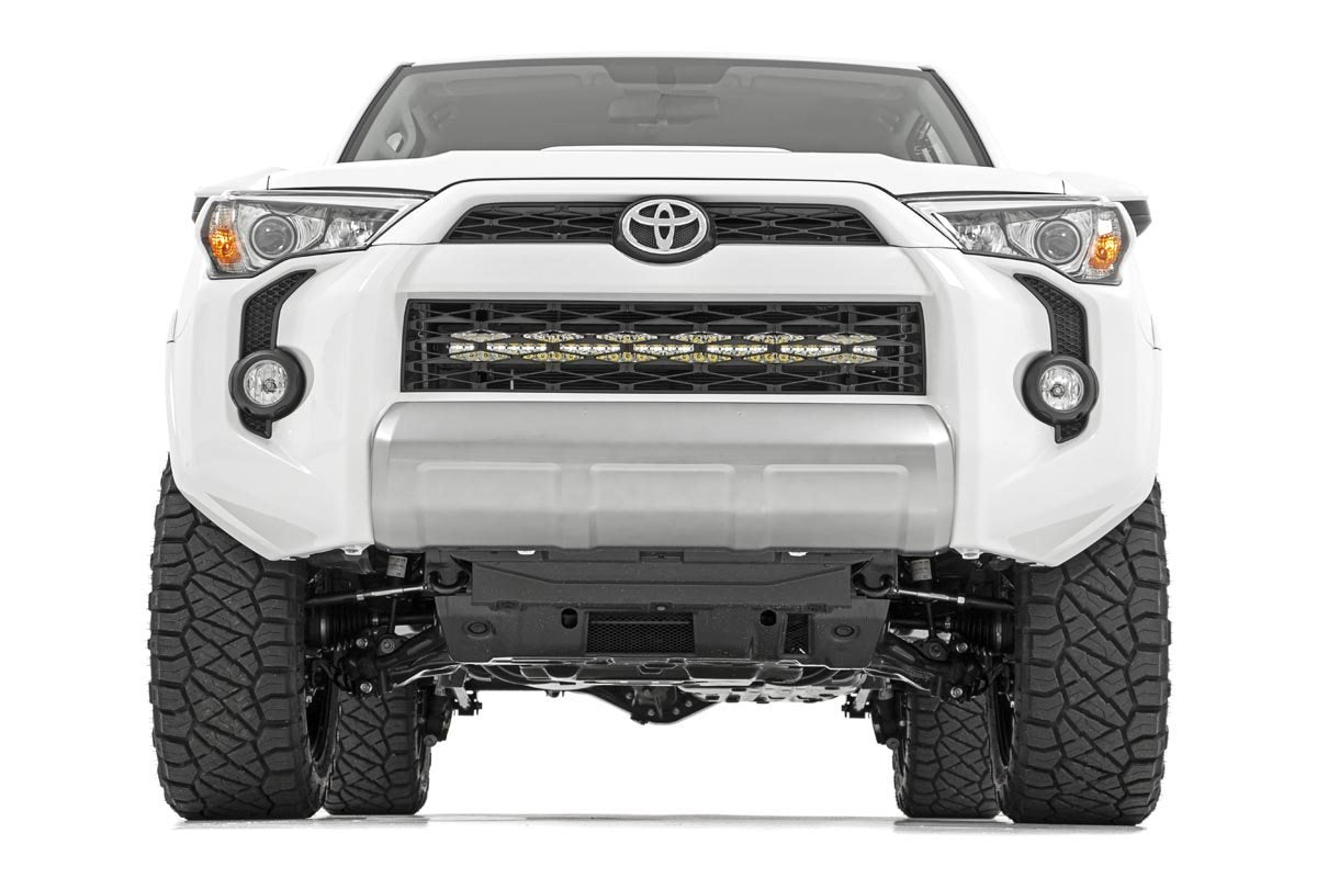 Toyota 30 Inch LED Grille Kit Chrome Series w/Cool White DRL 14-20 4Runner Rough Country-2