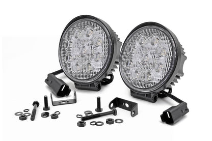 4 Inch Chrome Series LED Light Round Pair Rough Country