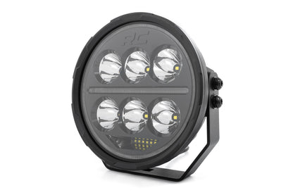 Black Series Halo LED Light Pair White/Amber DRL 6.5 Inch Round Rough Country-3