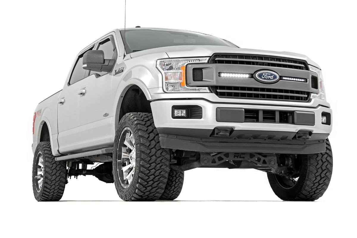 Dual 10 Inch LED Grille Kit 18-20 F-150 XLT Rough Country-4