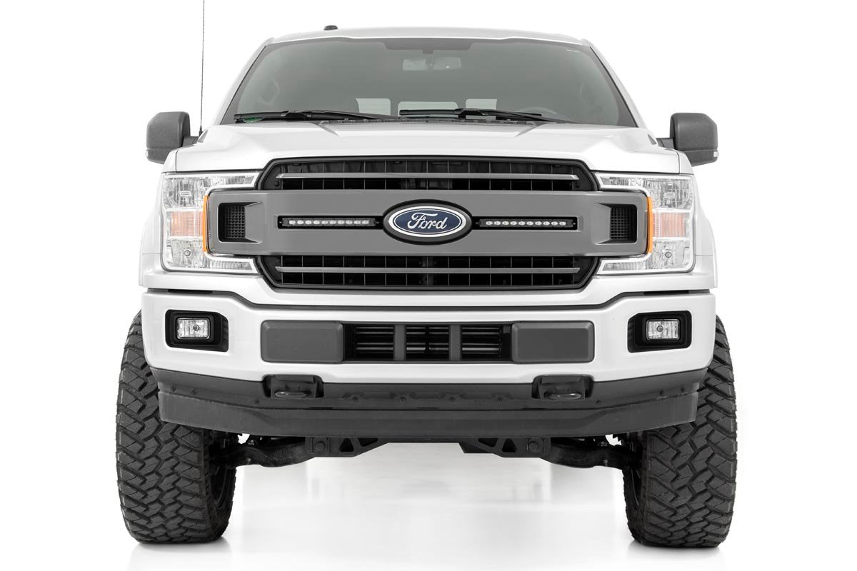 Dual 10 Inch LED Grille Kit 18-20 F-150 XLT Rough Country-5