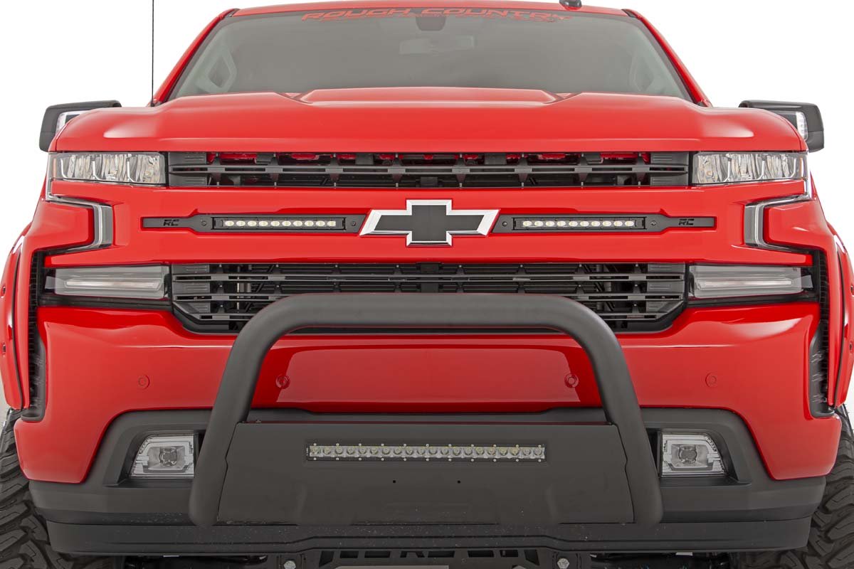 Chevy Dual 10 Inch LED Grille Kit 19-20 Silverado 1500 Rough Country-2