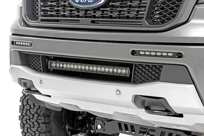 LED Light Kit Bumper Mount 6 Inch Black Slimline Pair Ford Ranger (19-23) Rough Country
