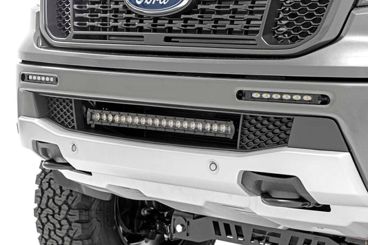 LED Light Kit Bumper Mount 6 Inch Black Slimline Pair Ford Ranger (19-23) Rough Country
