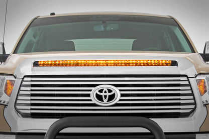 LED Light Kit Hood Bulge 40 Inch White/Amber Strip Toyota Tundra (14-21) Rough Country