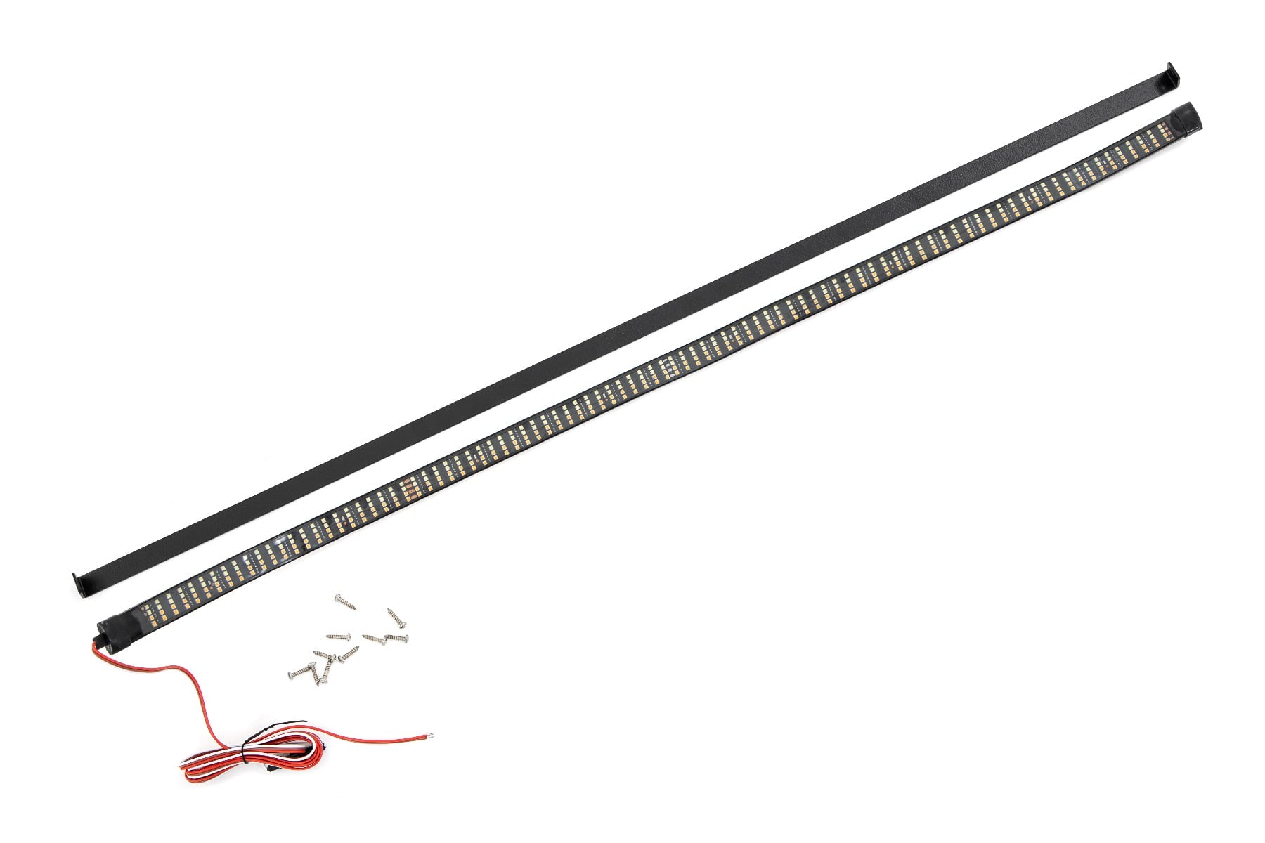 LED Light Kit Hood Bulge 40 Inch White/Amber Strip Toyota Tundra (14-21) Rough Country-1