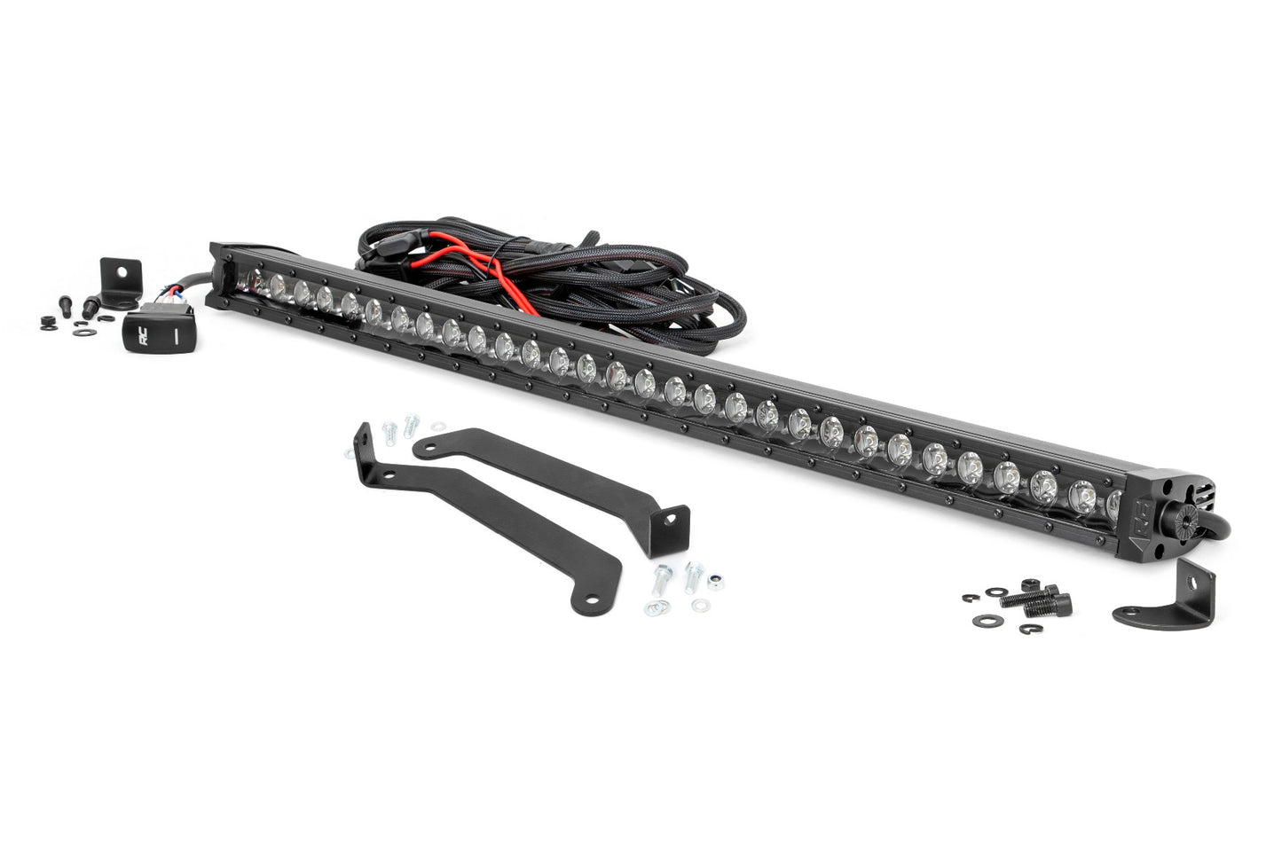 Rough Country Subaru 30 Inch LED Bumper Kit (14-18 Forester Black Series w/ Cool White DRL) Rough Country
