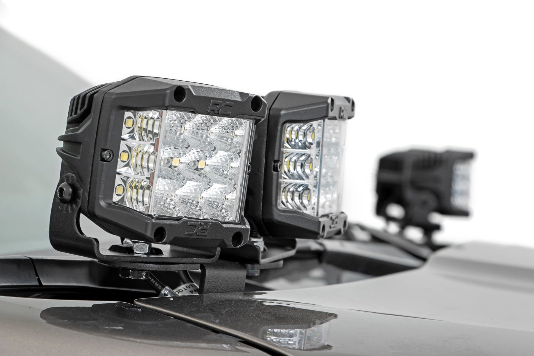 Subaru 2-inch LED Lower Windshield Ditch Kit 14-18 Forester Flood Beam Rough Country-1