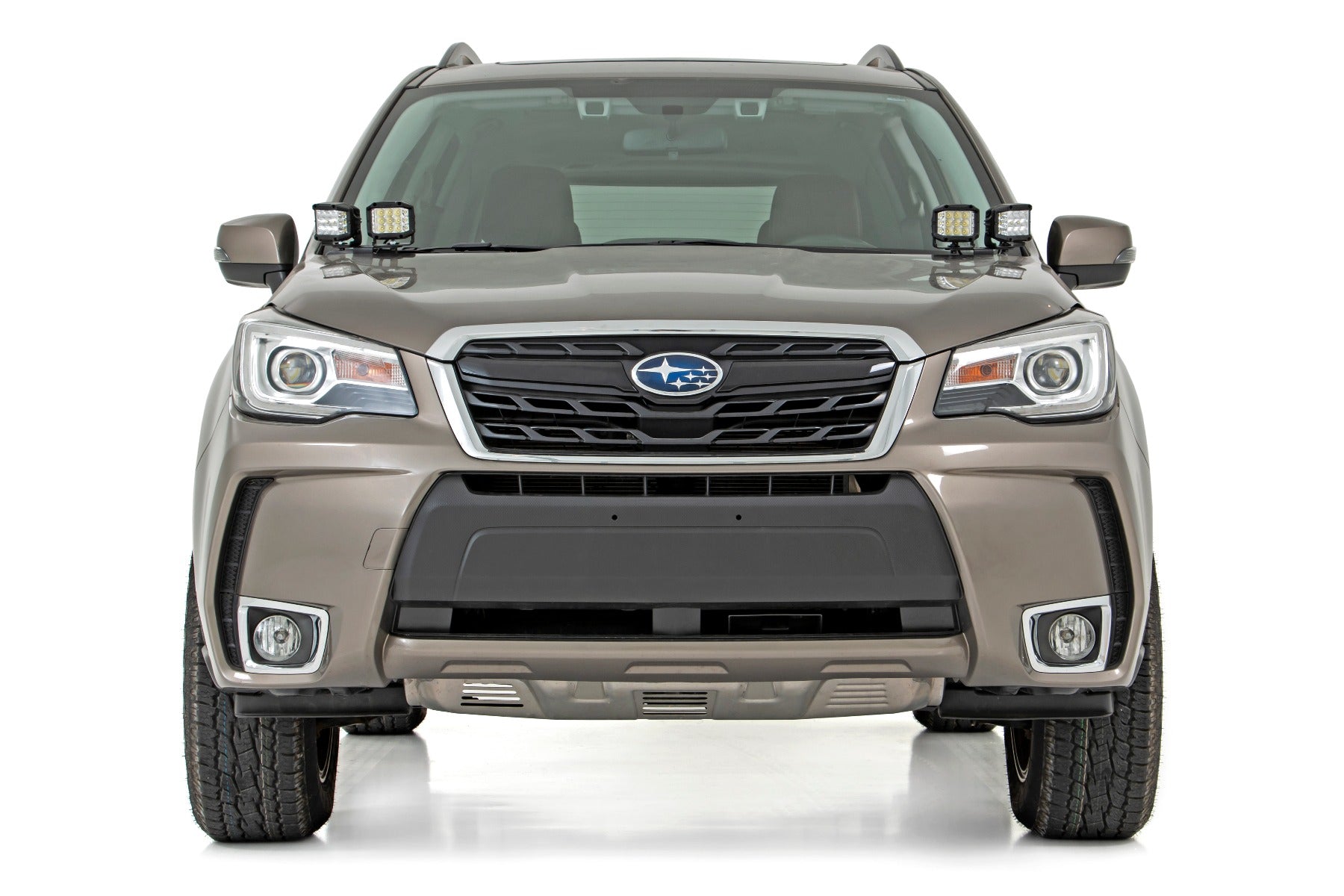 Rough Country Subaru 2-inch LED Lower Windshield Ditch Kit 14-18 Forester Flood Beam Rough Country