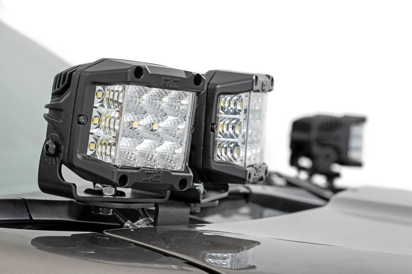 Subaru 3-inch LED Lower Windshield Ditch Kit 14-18 Forester Wide Angle Osram Rough Country-1