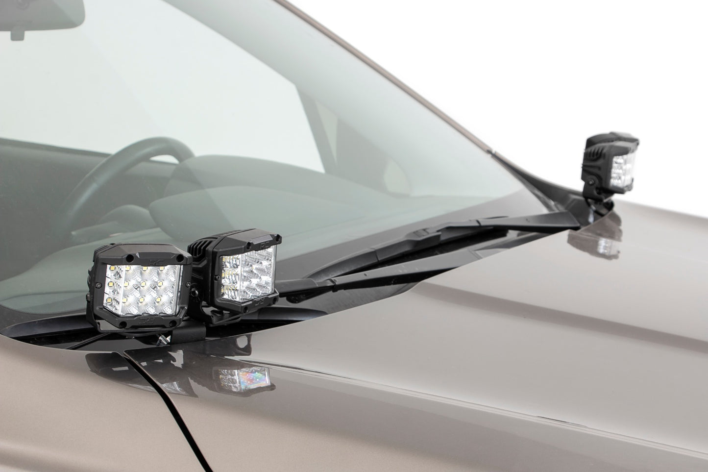 Subaru 3-inch LED Lower Windshield Ditch Kit 14-18 Forester Wide Angle Osram Rough Country-3