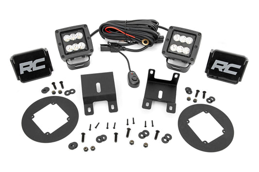 Rough Country Subaru Led Fog Light Kit Black Series Spot Beam For 15-19 Outback Rough Country