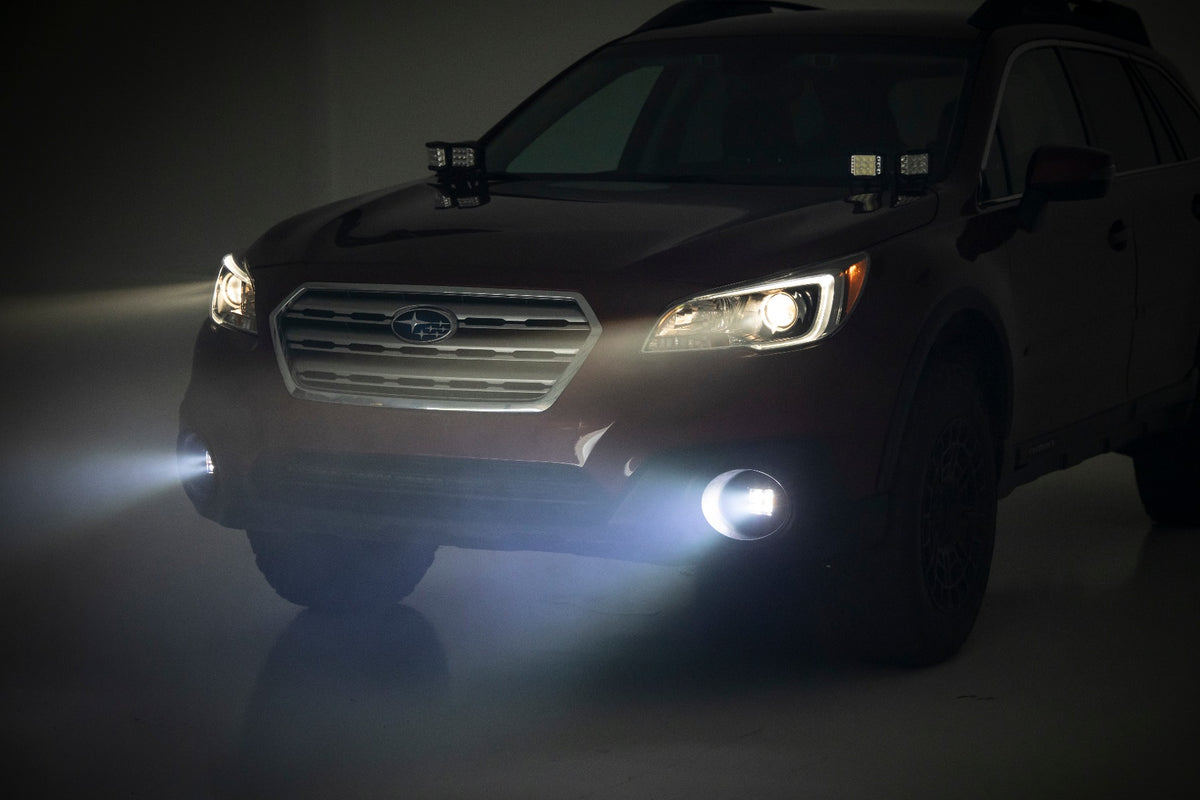 Subaru Led Fog Light Kit Black Series Flood Beam For 15-19 Outback Rough Country-3