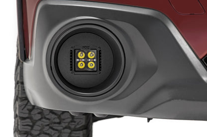 Subaru Led Fog Light Kit Black Series w/Amber DRL For 15-19 Outback Rough Country-1