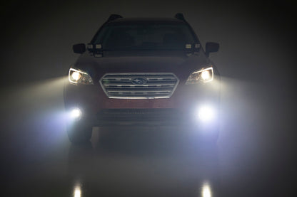 Subaru Led Fog Light Kit Black Series w/Amber DRL For 15-19 Outback Rough Country-2
