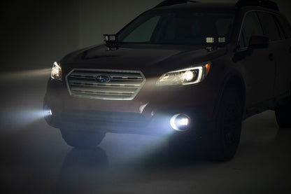Subaru Led Fog Light Kit Black Series w/Amber DRL For 15-19 Outback Rough Country-3