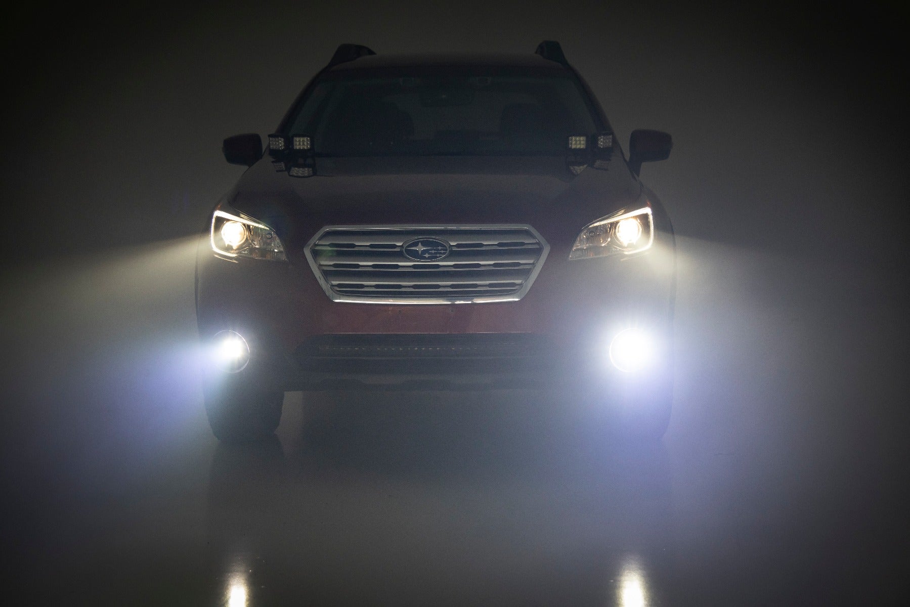 Subaru Led Fog Light Kit Black Series w/ White DRL For 15-19 Outback Rough Country-2