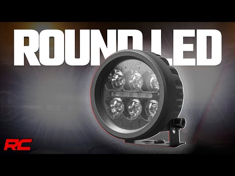 Black Series Round LED Light Pair 3.5 Inch Amber DRL Rough Country-1