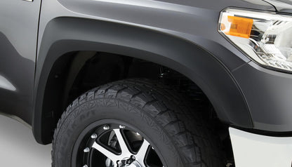 Black Extendafender Style Smooth Finish 4-Piece Fender Flare Set For 2004-2015 Nissan Titan W/O Lock Box Bushwacker