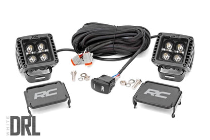 2 Inch Square Cree LED Lights Pair Black Series Rough Country