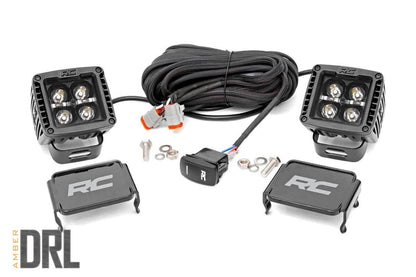 2 Inch Square Cree LED Lights Pair Black Series Rough Country-1