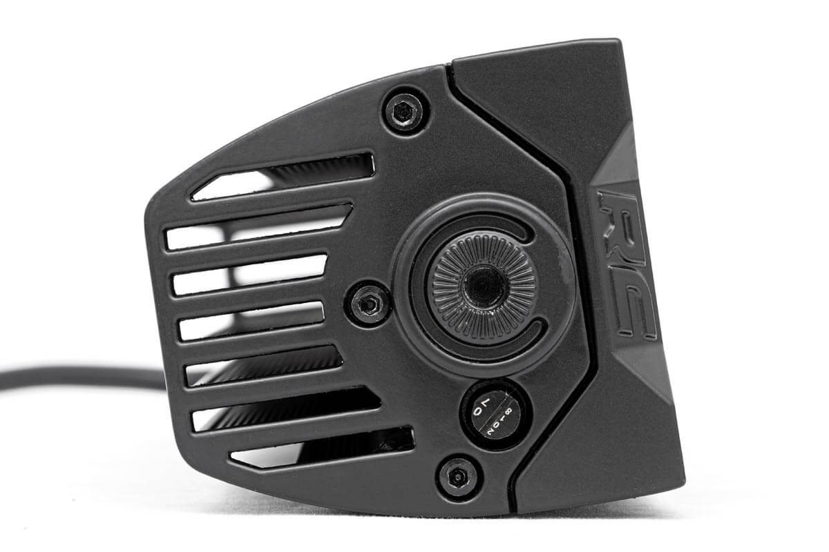 Rough Country 2 Inch Square Cree LED Lights Pair Black Series Rough Country