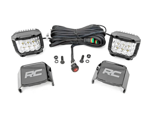 Rough Country 3 Inch Wide Angle OSRAM LED Lights Pair Rough Country