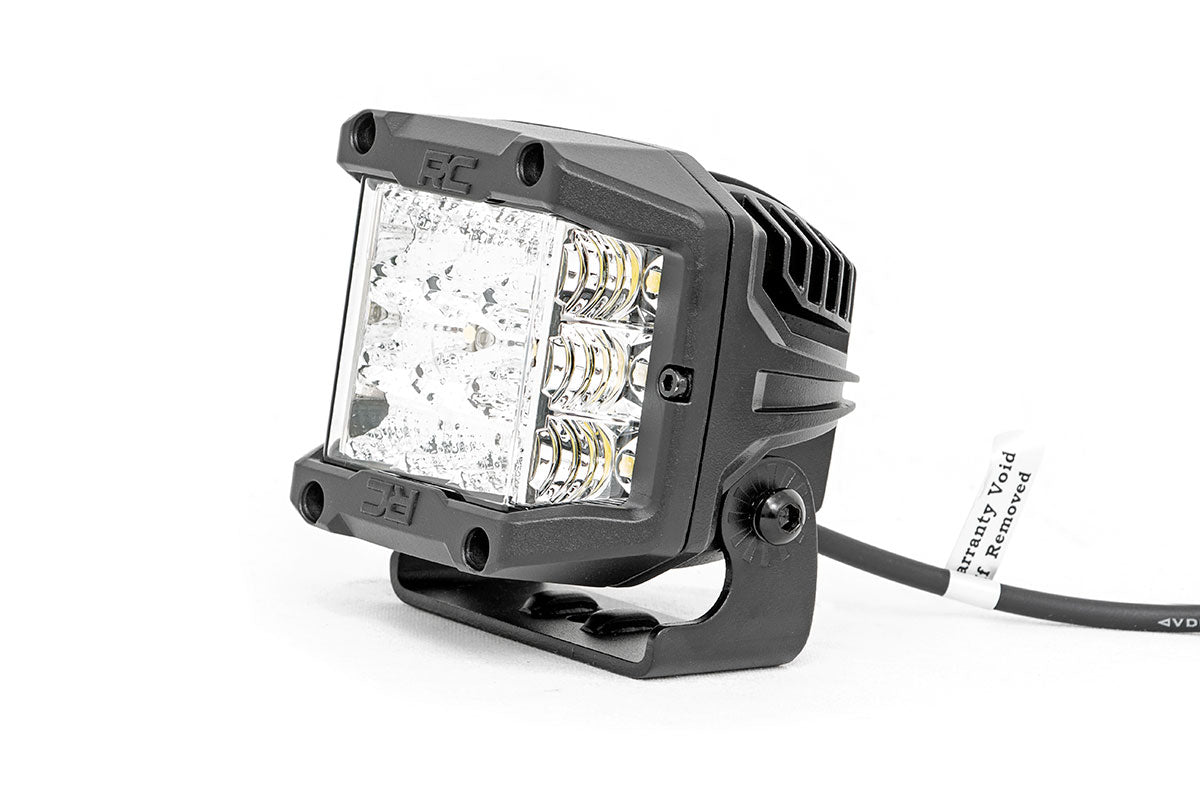 3 Inch Chrome Series LED Lights Wide Angle Osram Pair Rough Country-1