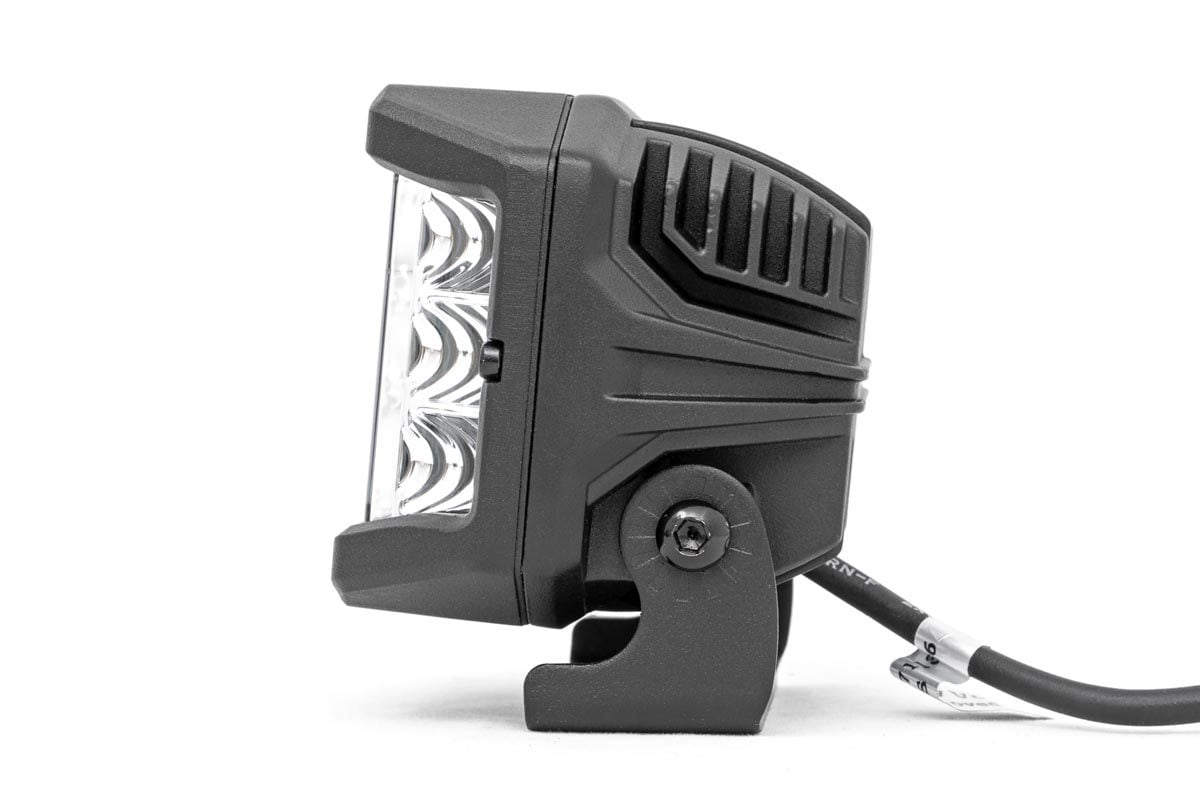 3 Inch Chrome Series LED Lights Wide Angle Osram Pair Rough Country-2