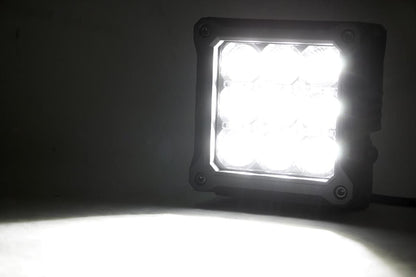 4 Inch Chrome Series LED Light Pods Square White DRL Pair Rough Country-1
