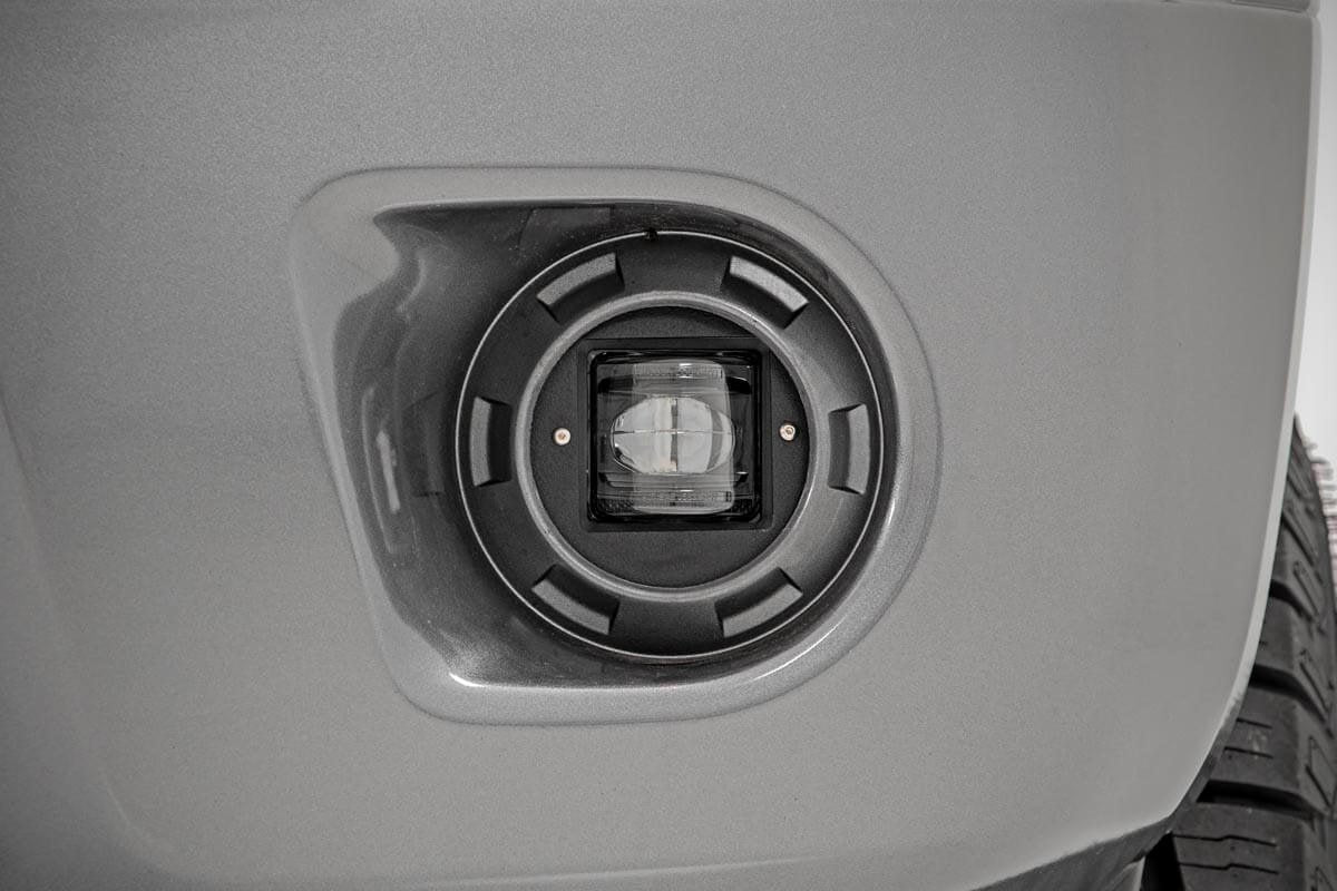 Rough Country 2 Inch Square LED SAE Fog Lights Pair Rough Country