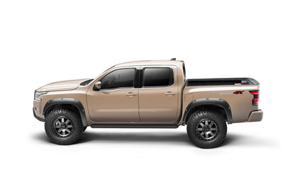 Black Pocket/Rivet Style Smooth Finish 4-Piece Fender Flare Set For 22-26 Nissan Frontier Bushwacker-3