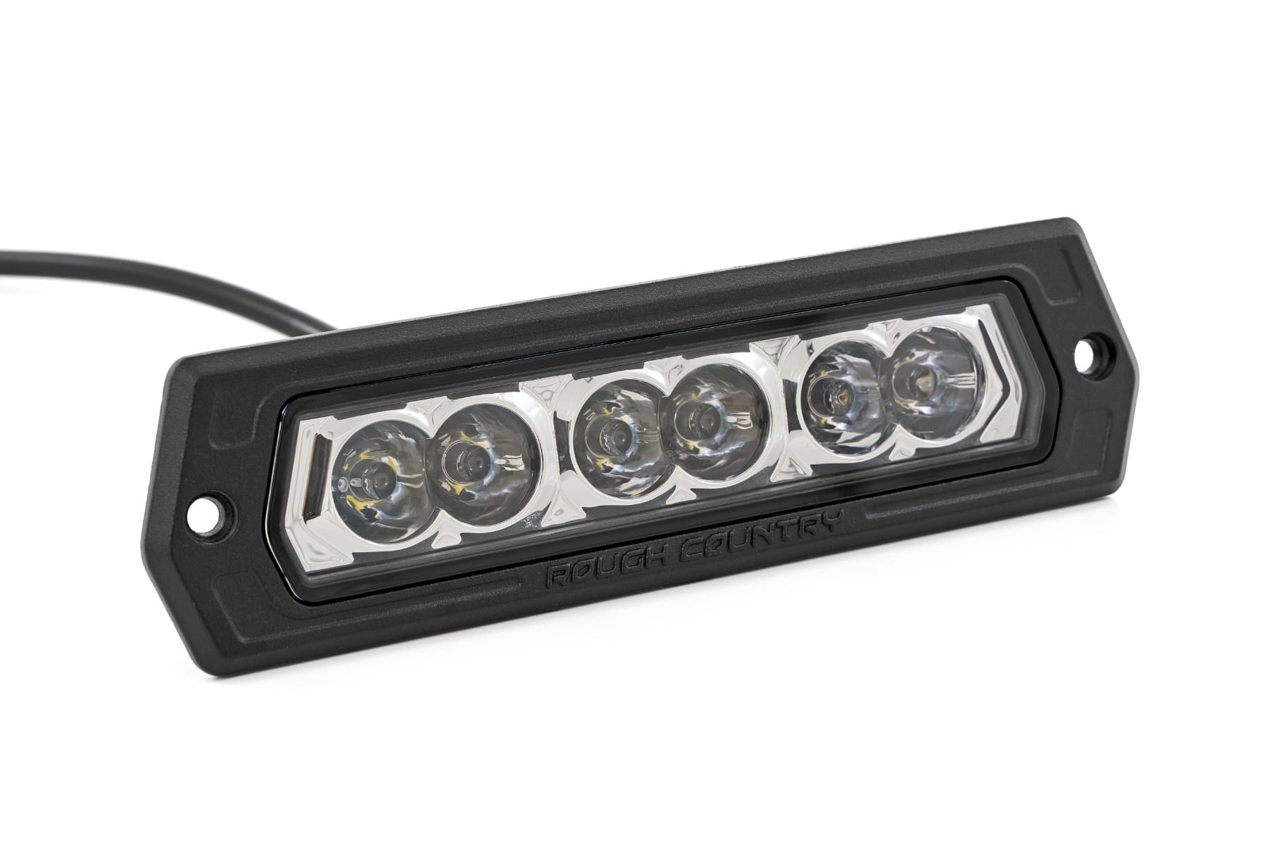 6 Inch Chrome Series LED Lights Flush Mount Pair Rough Country-1