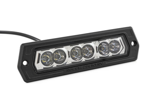 6 Inch Chrome Series LED Lights Flush Mount Pair Rough Country-1