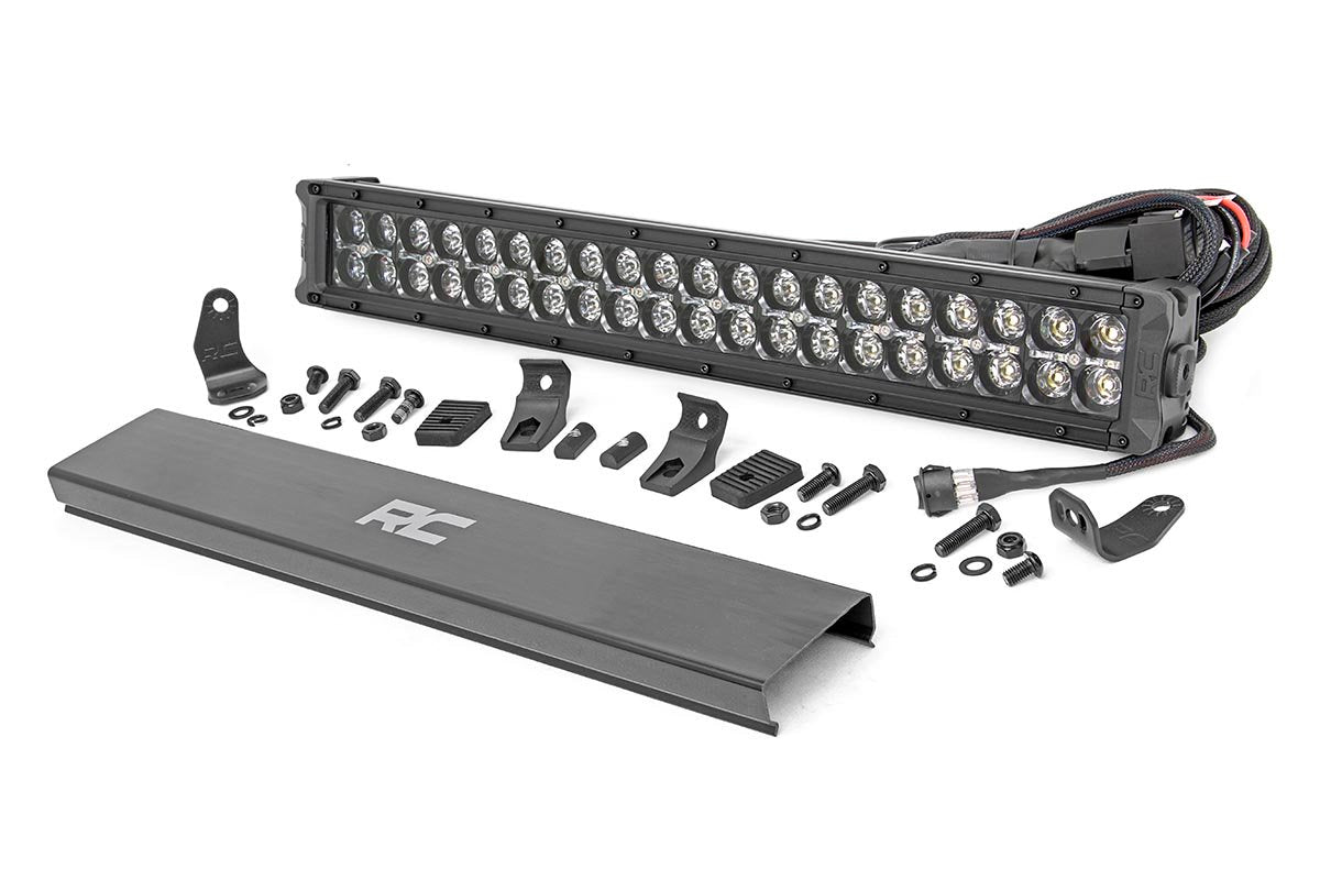 Rough Country 20 Inch CREE LED Light Bar Dual Row Black Series w/Cool White DRL Rough Country