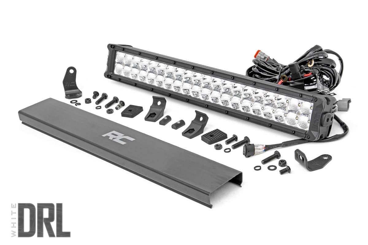 Rough Country 20-Inch Cree LED Light Bar - Dual Row Chrome Series w/ Cool White DRL Rough Country